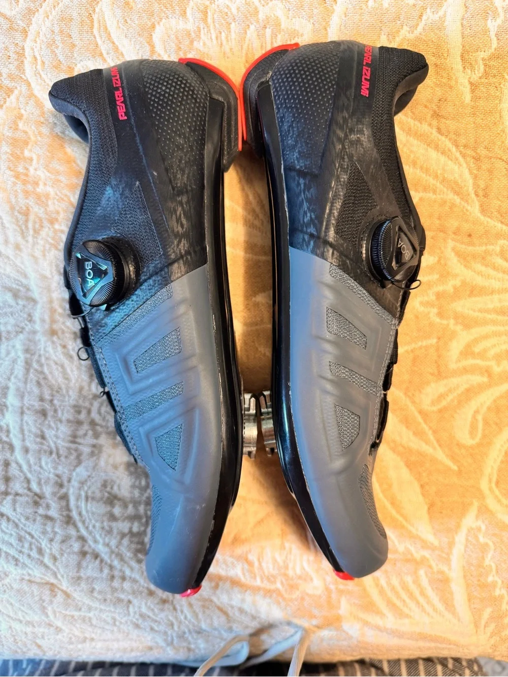 Pearl Izumi Elite Road Cycling Shoes BOA Carbon Sole Black/Gray Women's Size 10